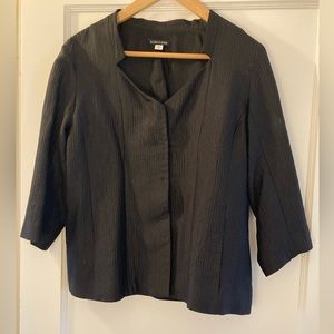Eileen Fisher notch-collar silk blazer